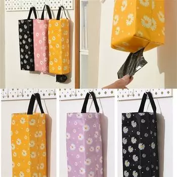 Пластиковые пакеты для кухни, настенный подвесной держатель для хранения продуктов, мешок для мусора, органайзер оранжевый