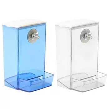 Plastic Bird Feeding Box Dustproof Feeding Container Parrots Feed Supplies Dropshipping синий
