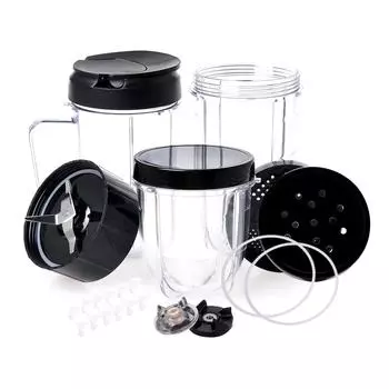 Plastic Blender Cups Mixer Blade Set Blender Replacement Parts Sealing Gaskets for Magic 250W MB1001 Series Blender