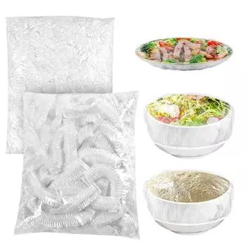 Пластиковые крышки для мисок, прозрачные эластичные, защищают рот от насекомых и пыли, крышки для продуктов, сохраняющие свежесть остатков продуктов в холодильнике белый