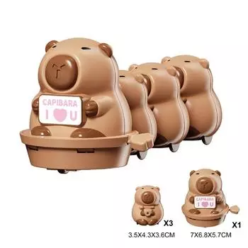 Plastic Capibara Wind Up Doll Cartoon Swing Crawling Toy Capybara Clockwork Toy Educational Play