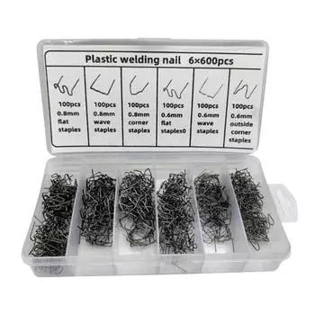 Plastic Car Bumper Welder Staples Kit Wave Staples Repair Welding Nail Repair Machine Welding Wire 600Pcs