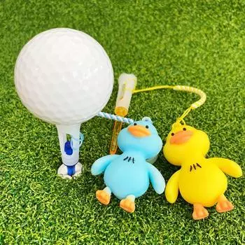Plastic Cartoon Golf Rubber Tee Recyclable Golf Novelty Shape Tee Creative Duck Golf Tee Outdoor