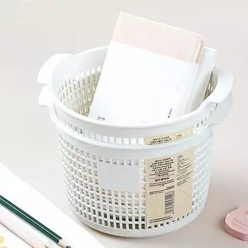 Plastic Desktop Storage Basket Simple Style Kitchen Bathroom Living Room Storage Basket Snacks Toys Sundry Storage Container Box