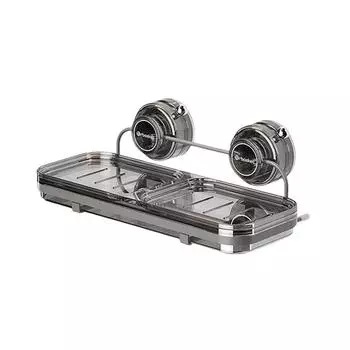 Plastic Double Soap Dish Punch Free Soap Tray Practical Suction Cup Soap Dish Bathroom