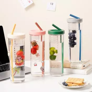 Plastic Drinking Tumbler Girl Outdoor Sport Mug Travel Child Portable Leakproof Kettle Summer Juice Cups 670/800ml Water Bottle Without Sticker