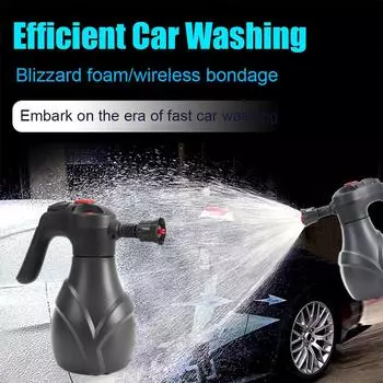 Plastic Electric Foam Sprayer Wireless Car Washing Cleaning Battery Kitchen Tool 1300mAh Cable Capacity Large Glass Type-C X1W3