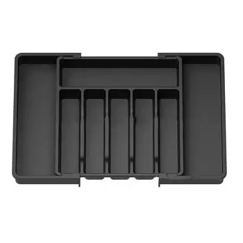Plastic Expandable Utensil Tray Large Capacity Flatware Storage Divider for Home