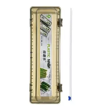 Plastic Food Cling Wrap Dispensers Foil Holder Film Cutter Food Wrap Plastic Sharp Dispenser Kitchen Storage Accessories 33X11.5X11cm