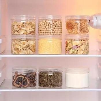 Plastic Food Spices Container Transparent Miscellaneous Grain Tank Candy Jewelry Jars Tea прозрачный