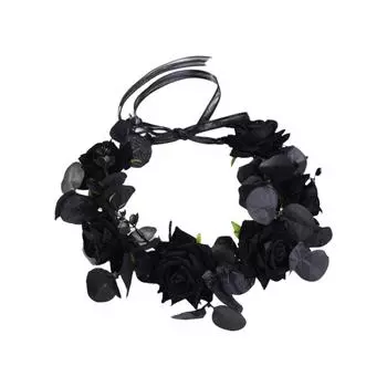 Plastic Halloween Headband Exquisite Cosplay Headband Simulation Flower Headband Cosplay Event Style D