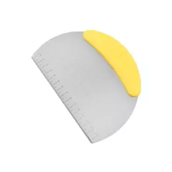 Plastic Handle Dough Cutter with Scale Dough Scraper Easy To Clean Half Round Scraper Pastry