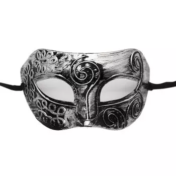 Plastic Jazz Flat Head Mask Retro Half Face Mask Stage Performance Props Halloween Masks Men Style 08