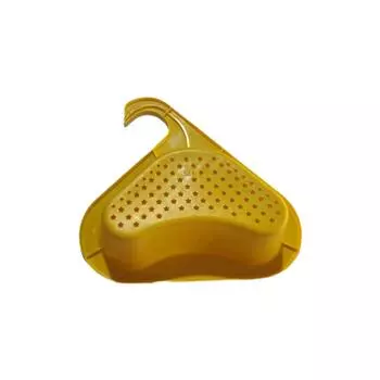Plastic Kitchen Sink Drain Basket Animal Shape Lovely Triangular Fruit Cleaning Leftover Colander Restaurant Draining Rack зелёный