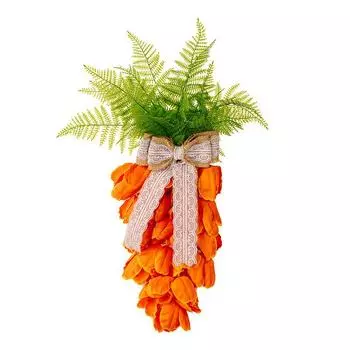 Plastic Lighted Charming Carrot And Tulip Hanging Decoration For Bright Decor Holiday