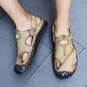 Plastic Male Shoe Rubber Breathable Flat Daily Use Men s Sandal Casual Big Size V Wholesale New Design 2024 Trend Clearance Sale 38