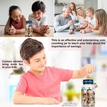 Plastic Money Box Capacity Coin Container Lcd Digital Counter Money Box with Lock 2.5l Capacity Plastic Piggy Bank for Safe