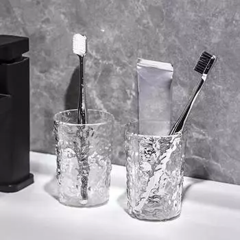 Plastic Mouthwash Toothbrush Cup With Handle Home Bathroom Tumblers Portable Mug Transparent Toothbrush Holder чистый