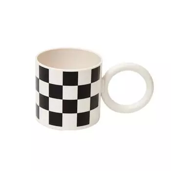 Plastic Mug Ring Handl Coffee Milk Modern Print Porcelain Mug 300ml HandmadePlastic teeth Washing Cup OTHER