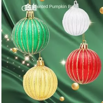 Plastic Painted Ball Christmas Tree Ornament Plastic DIY Crafts Painted Christmas Gifts Boxes Pendant Hanging Ornament Pendant золотой