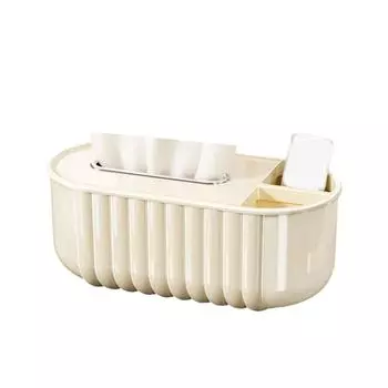 Plastic Paper Towel Holder Large Capacity Napkin Holder Practical Paper Dispenser Living Room бежевый