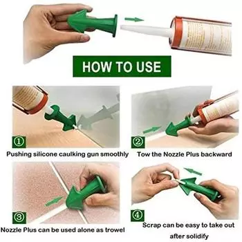 Plastic Pointed Mouth and Glue Shovel Set Multi-Angle Scraper Cleaning Nozzle Five-piece Set Seam Tool