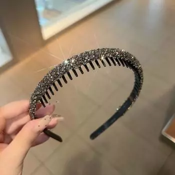 Plastic Rhinestone Headband Make Up Hair Hoop Retro Hairband Male