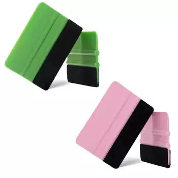 Пластиковый скребок с мягкой тканью, устойчивой к царапинам, пленка для изменения цвета кузова автомобиля, инструмент для нанесения стеклянной пленки, скребок для наклеек розовый