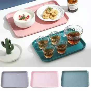 Plastic Serving Tray Home Fruit Dessert Tea Tray Anti-SlipScratch Resistant Plastic Food Cooking Storage Tray Kitchenware
