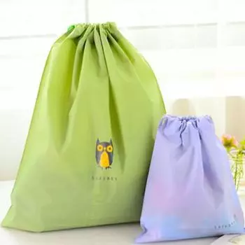 Plastic Shoes Drawstring Bag Dustproof Clothes Packing Pouch Waterproof Bundle Pocket Home S жёлтый