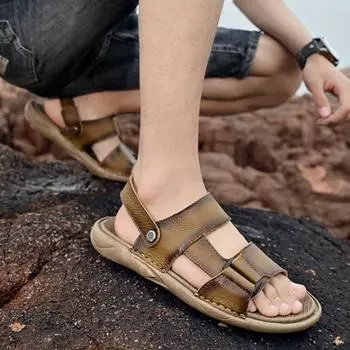 Plastic Shoes for Men Beach Man Sandals Rubber Non-slip Descount Wholesale Luxury 2024 Open Toe Summer Sale Clearance Original H 38