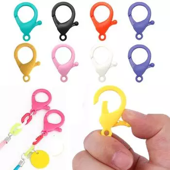Plastic Snap Hook Key Chain Lobster Clasps Lamp Shape Buckle Jewelry Making Glasses Chain Clasps жёлтый