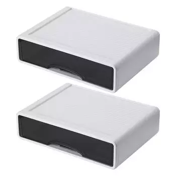 Plastic Stackable Office Storage Box - Large Capacity Multi-layer Storage Space-saving Solution s 1