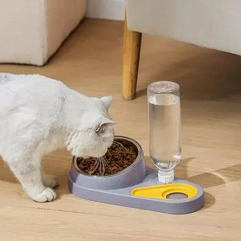 Plastic/Stainless Steel Pet Automatic Water Dispenser Detachable Dog Automatic Water Bowl Home зелёный