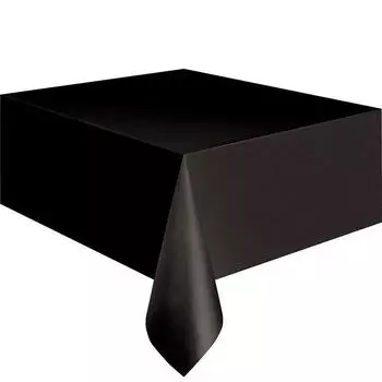 Plastic Table Tablecovers Cloth Cover Party Events Catering Tableware Colours 15 Black
