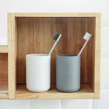 Plastic toothbrush cup mouth cup toothbrush cup household toothbrush cup simple washing cup mouthwash cup серый