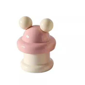 Plastic Toothpick Holder with Lid Makeup Remover Swab Jar Cute Toothpick Storage Box Living Room Pink Hat