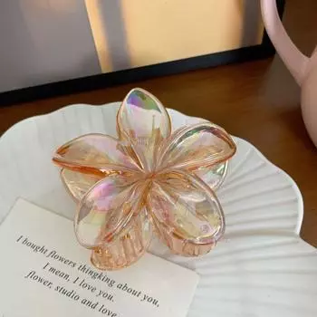 Plastic Transparent Hair Clip Grab Clip Large Hair Claw Personalized Flower Hair Clip Travel