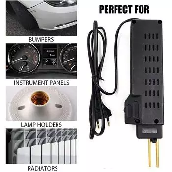 Plastic Welder 50W Hot Nail Gun With 200 Nails Car Bumper Repair Kit Cracking Tool Garage Nailer Welding Wire Tool PVC Machine чёрный