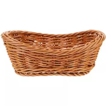 Пластиковая плетеная корзина для фруктов, настольная корзина для закусок, сервировочный контейнер для хлеба, домашний поднос для десертов, органайзер для мексиканских сладостей и овощей