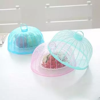 Plastics Table Cover Circular Anti Fly Mosquito Kitchen Cooking Tools Mesh Food Dish Covers Picnic BBQ Party