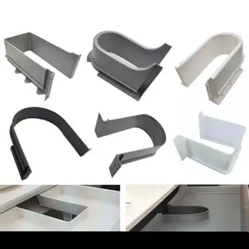 Пластик ABS U-образный для ящика для раковины, кухонной мебели для ванной, шкафа, утопленного U-образного типа для слива раковины DEFHP