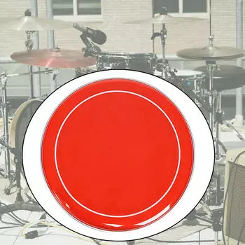 Пластик для барабана Накладка на пластик для барабана Аксессуар для перкуссии Портативный кожаный чехол для малого барабана для бас-гитары 10inch