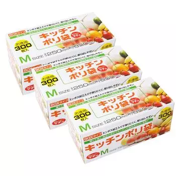 Пластик для кухни в японском стиле, примерно 35 x 19, тиснение для предотвращения скольжения и удобства переноски, 300 шт., набор из 3 пакетов, полупрозрачный, см, со складками,