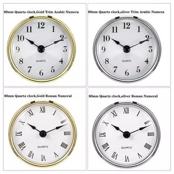 Пластик+гальванопокрытие Вставка для часов Прозрачная крышка с золотым ободком