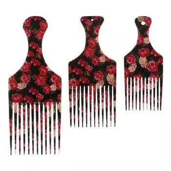 Пластиковая афро-гребень с длинными зубьями, профессиональная расческа с широкими зубьями, ретро-женская вилка, расческа для волос, салон M