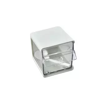 Пластиковая банка для приправ. Экологичный контейнер для приправ. Стильная настенная коробка для специй. Домашняя упаковка. бежевый