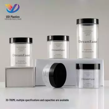 Пластиковая бутылка для крема для животных: 30 г/50 г/100 г с черной крышкой, дизайн 68 зубов, для ухода за кожей, 700 г 100ml прозрачный