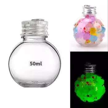 Пластиковая бутылка для сока Пластиковые банки для печенья с крышками Контейнер для хранения продуктов Банка с широким горлом Многоразовый контейнер для печенья 100ml