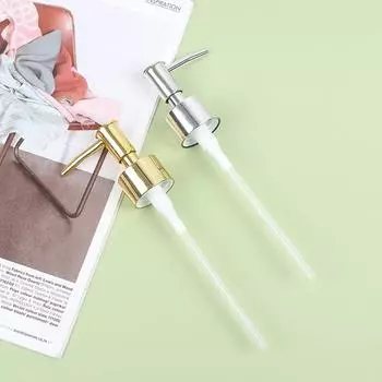 Пластиковая бутылка для упаковки эмульсии с головкой насоса, пресс для спринклера для шампуня серебряный